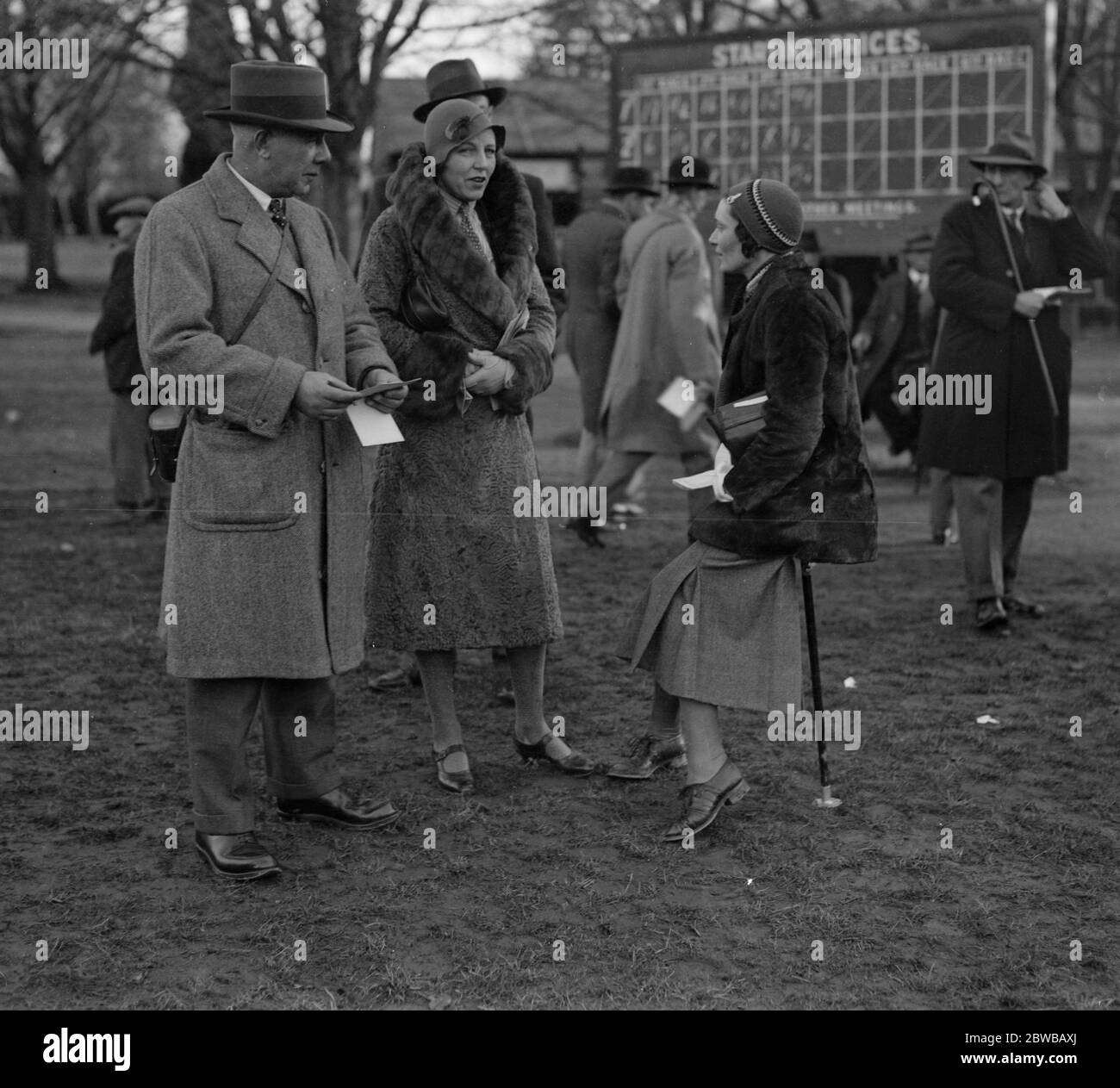At Lingfield Park racecourse , Surrey , Mr A H Weston and friends . 16th January 1932 Stock Photo