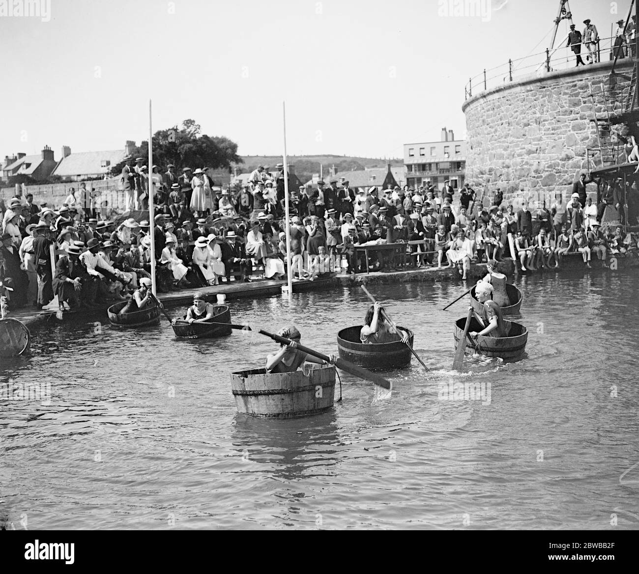 Jersey Water Gymkhana. Ladies tub race 16th August 1919 Stock Photo