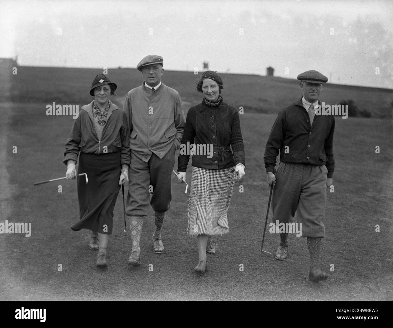 The Alexander Grant Cup Tournament at Cooden Beach . Mrs A S Gibbs , Mr A S Gibbs , Miss Phyllis Wade and Commander N O Holbrook , V C . Stock Photo
