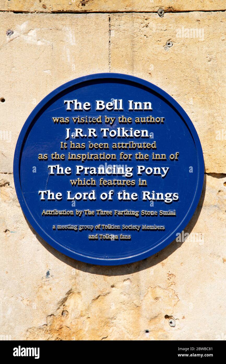 The Bell Inn attributed as inspiration for the Prancing Pony in Lord of the  Rings, Moreton-in-Marsh, Gloucestershire, England, UK Stock Photo - Alamy