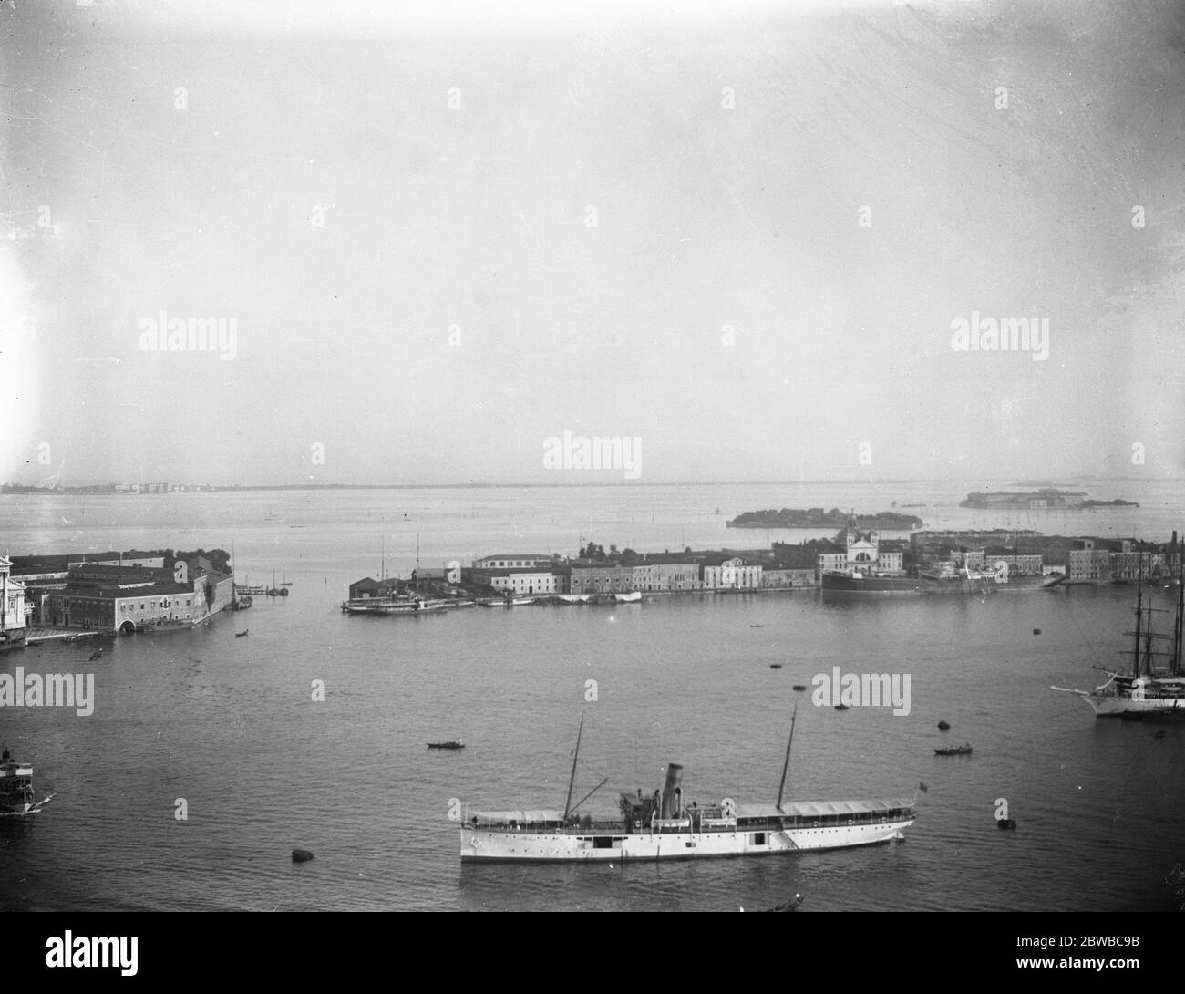 A view of the Venice Lido and Lagoon . Stock Photo