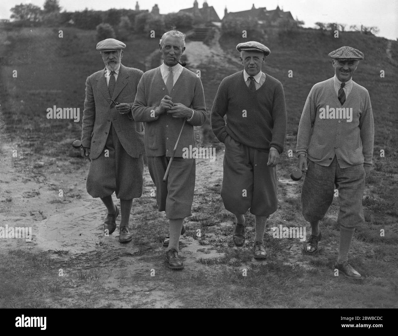 Admirals versus Generals , golf at Camberley Admiral Sir Thomas Hunt , Vice Admiral J A Casement and Major General Sir A B Ritchie Stock Photo