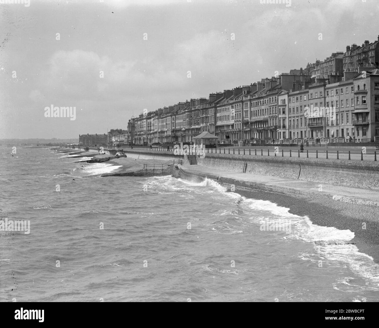 The seafront at St Leonards - on - Sea . 1925 Stock Photo