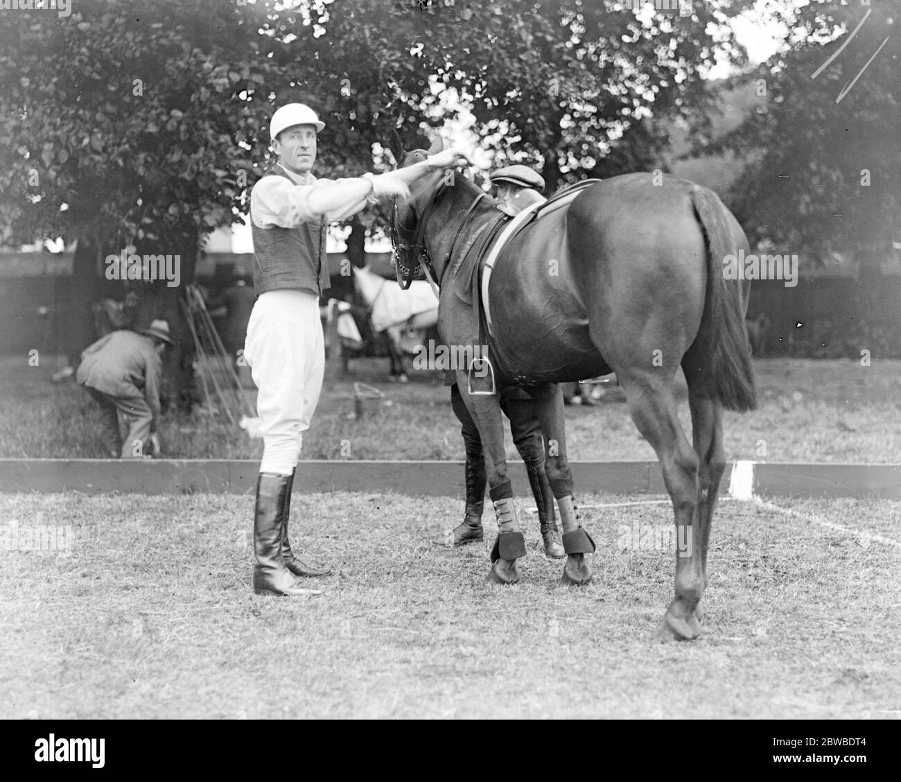 Polo at Roehampton ' The early risers ' Lord Londonderry Stock Photo