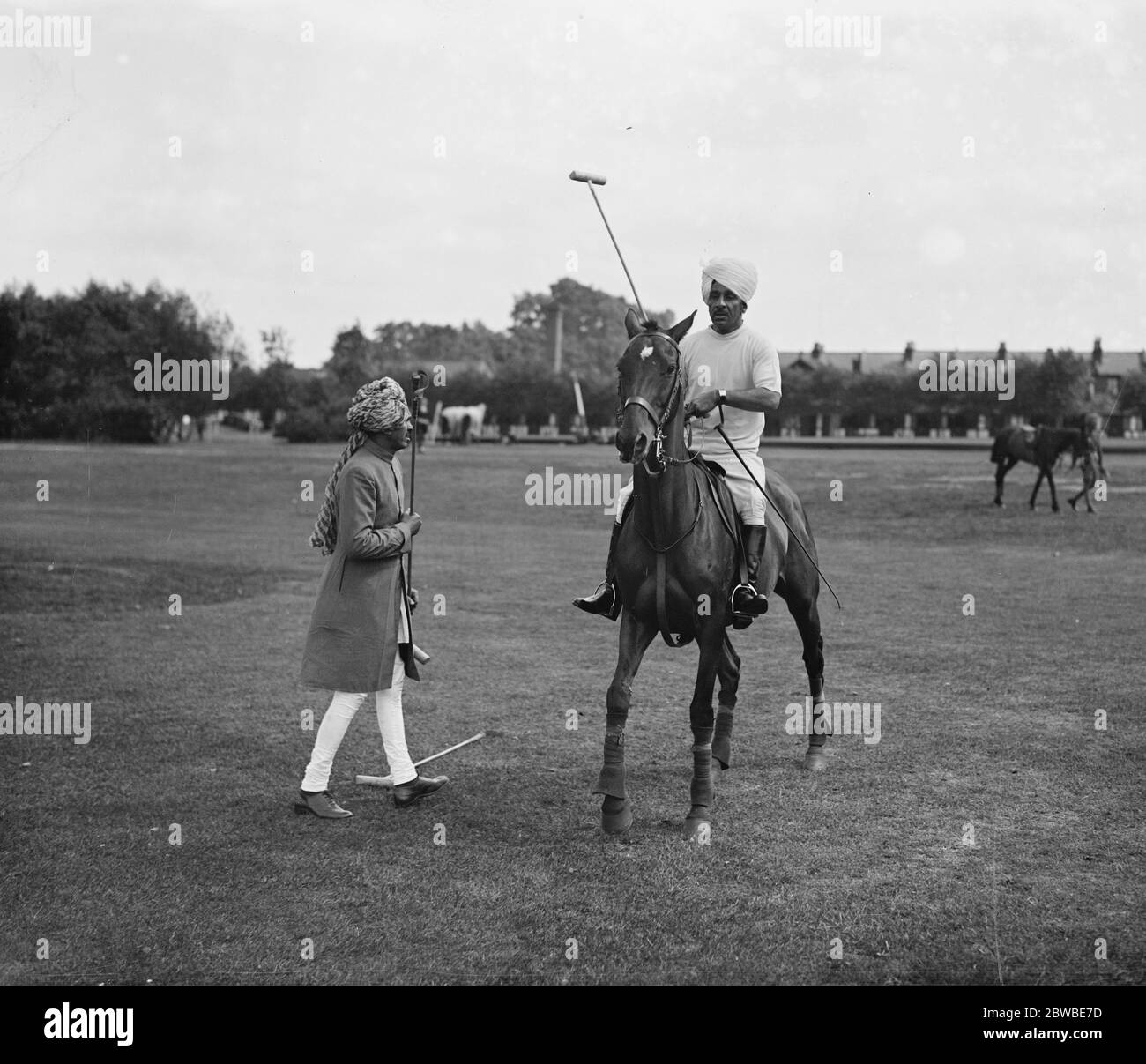 Indian Empire Day at Ranelagh . Maharaj of Ratlan on Princess . 22 June 1927 Stock Photo