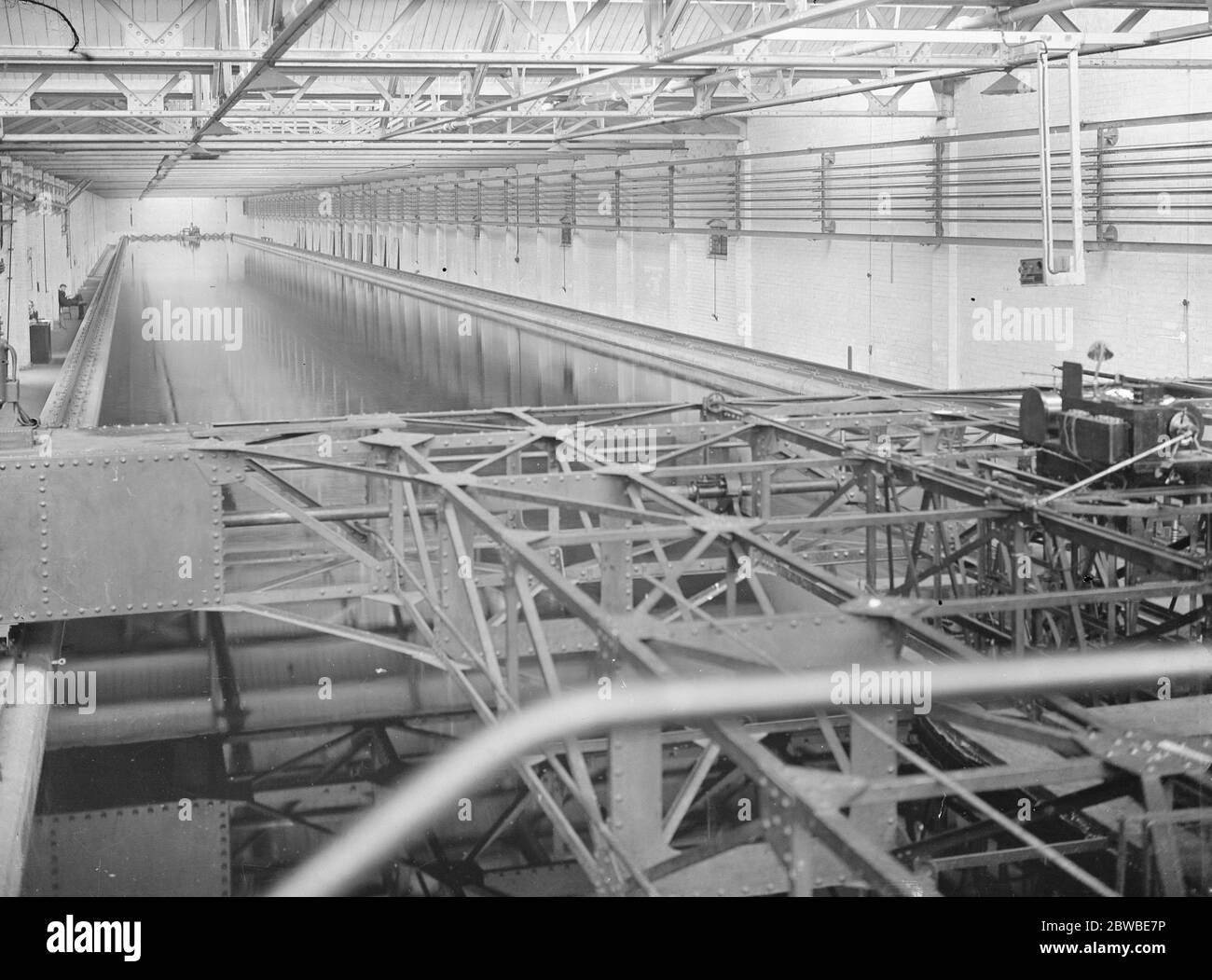At the National Physical Laboratory , Teddington . The William Froude tank . Stock Photo