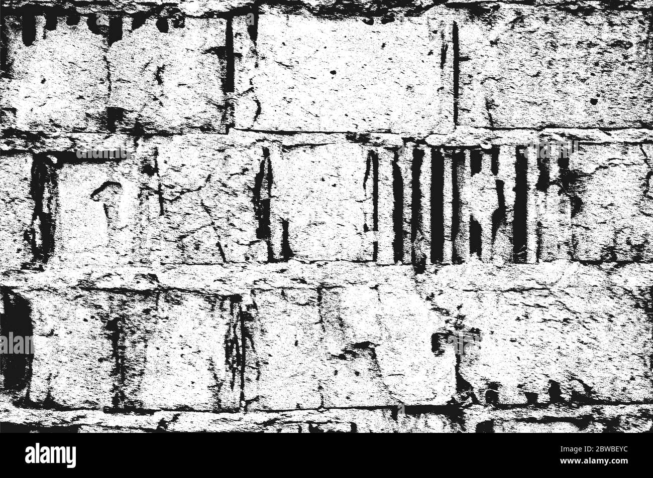 Distressed overlay texture of old brick wall, grunge background ...