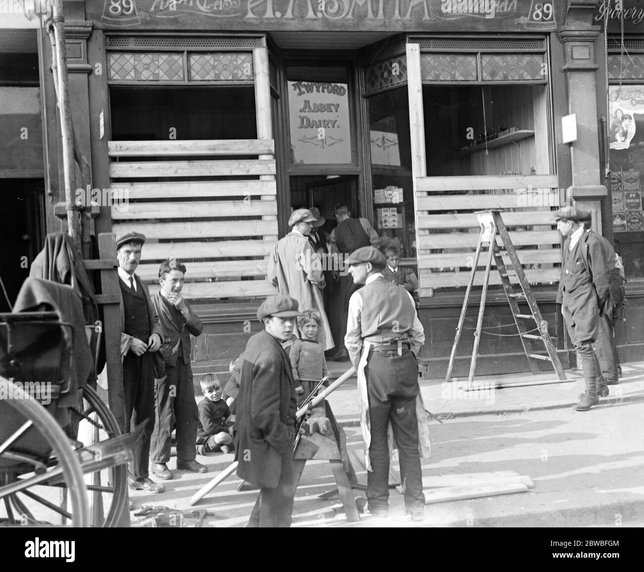 Munitions explosion at Park Royal 18th September 1919 Stock Photo