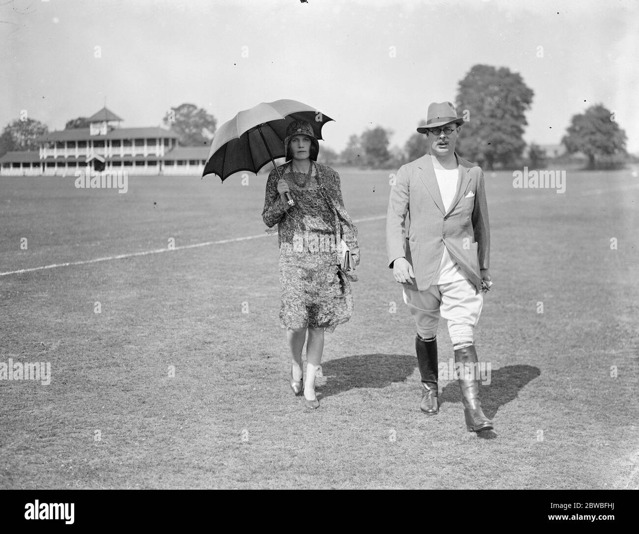 At the Ranelagh Club , the County Polo Association Pony Show ; the honourable Henry Mond and Mrs Mond . 19 July 1929 Stock Photo