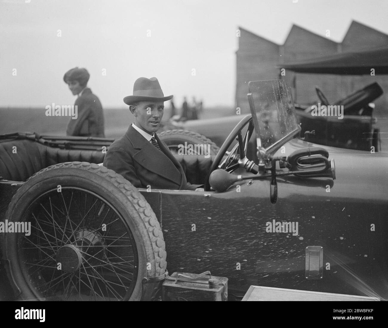 The Gordon Bennett Air Race at Etampes near Paris Mr Hawker , who is among the visitors to witness the race 28 September 1920 Stock Photo