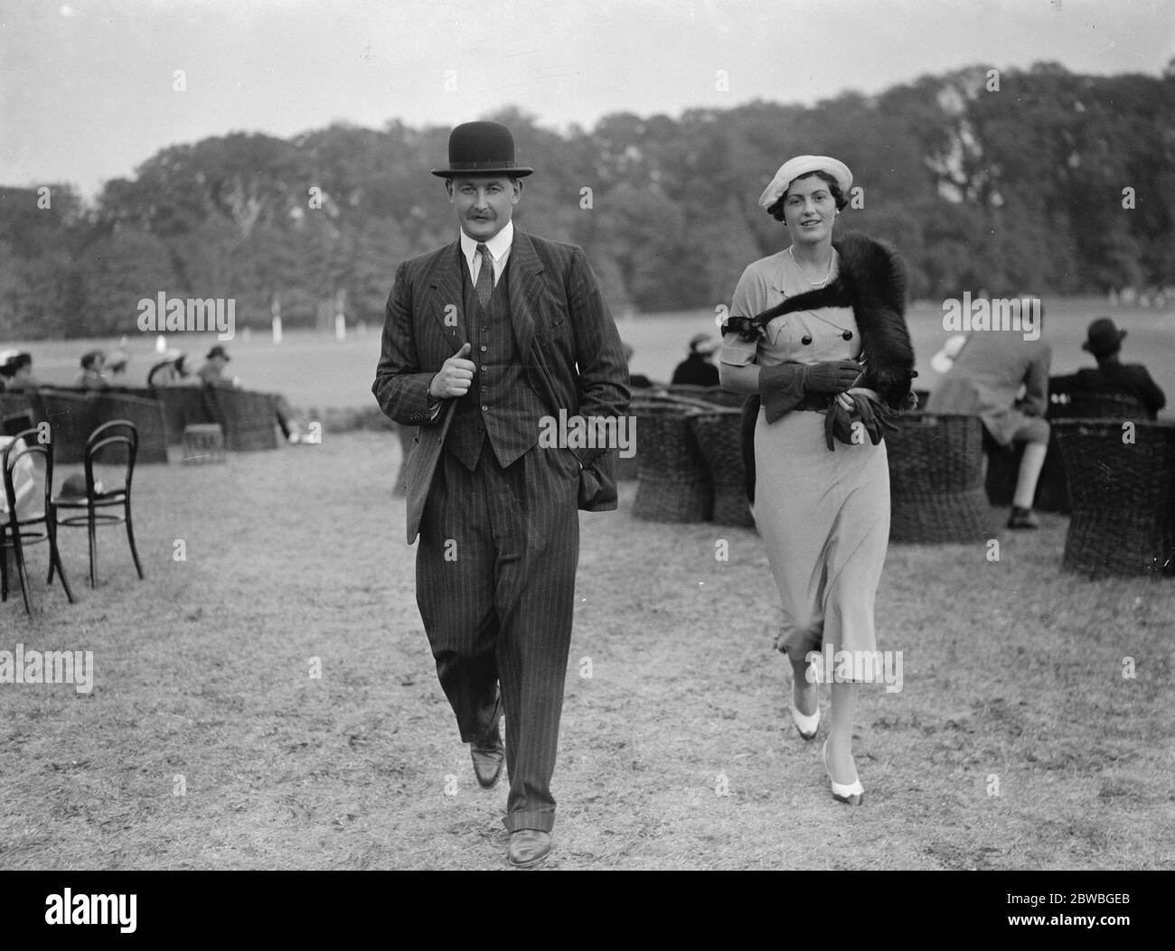 At the Polo tournament at Cowdray Park , Midhurst , Sussex - Mr and Mrs Wingfield - Stratford . 1935 Stock Photo