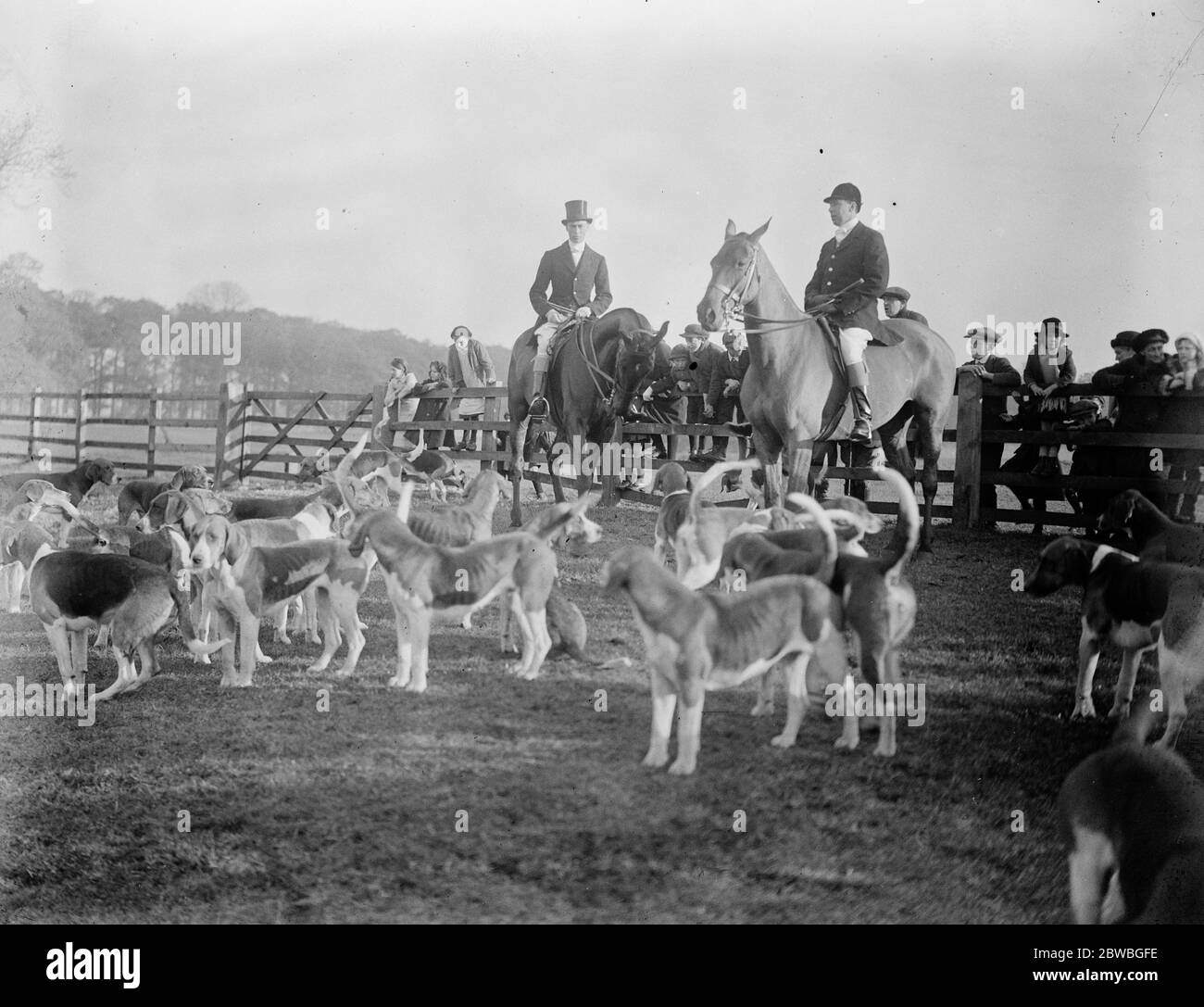 Duke of York at Belvoir hunt meet at Croxton Park . The Duke of York at the meet . 23 November 1921 Stock Photo