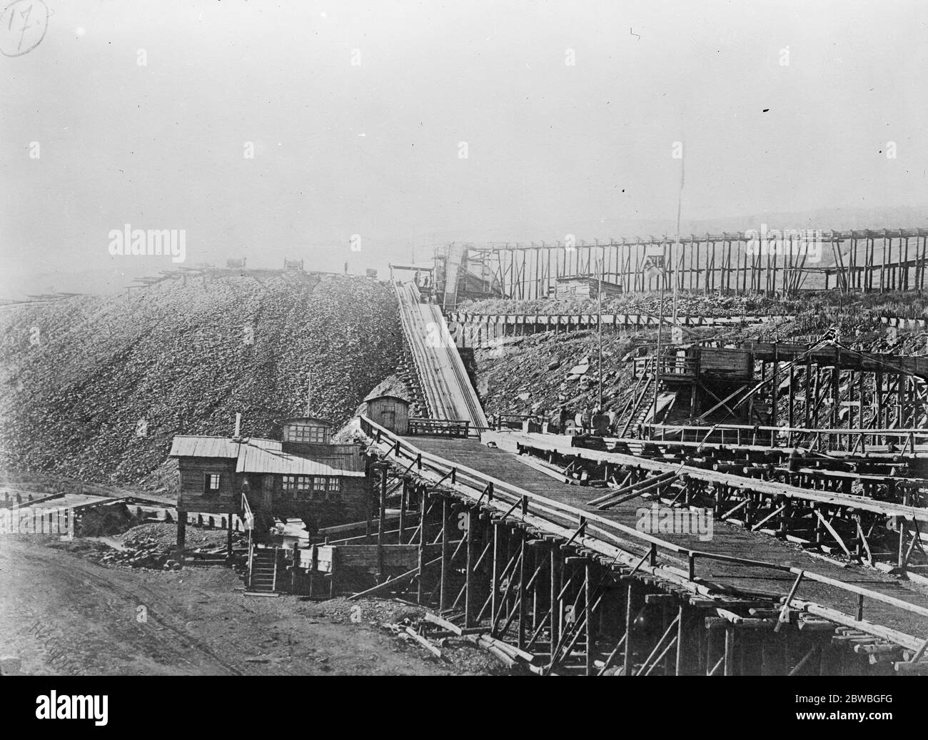 Gold Mining Settlement in Eastern Siberia 1920 Stock Photo