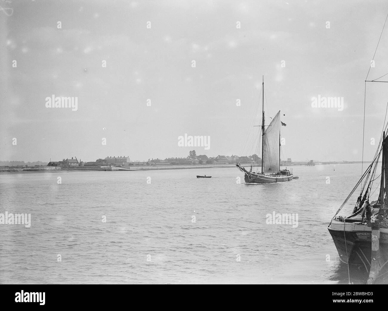 Shipping in the Thames at Gravesend . ( Taken for the White Star Line ) . Stock Photo