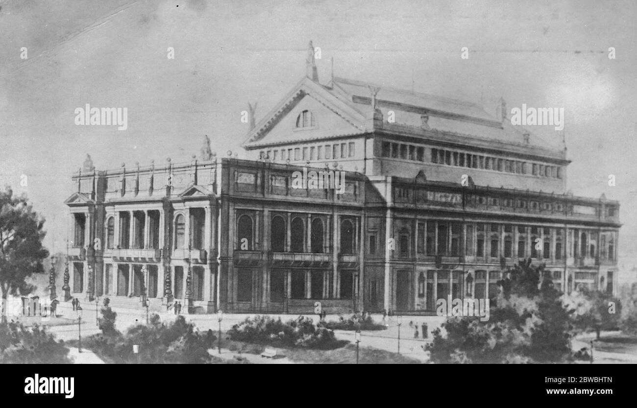 Buenos Aires , Theatre Colon . 15 April 1922 Stock Photo