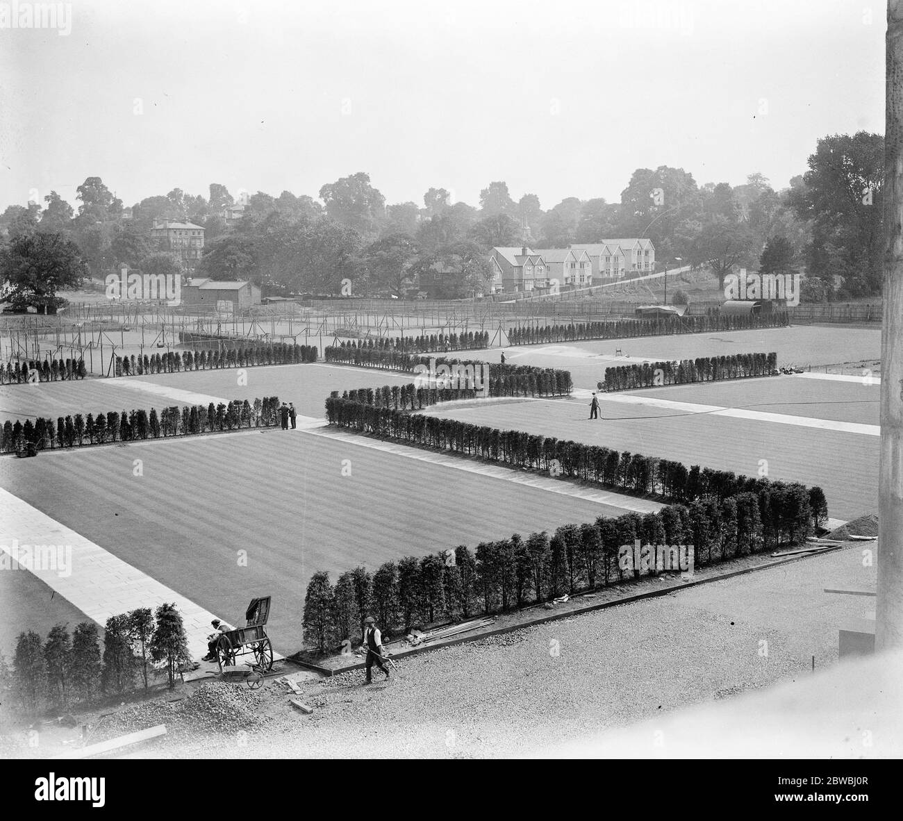 Wonderful Wimbeldon tennis enclosure nearing completion 9 June 1923 Stock Photo