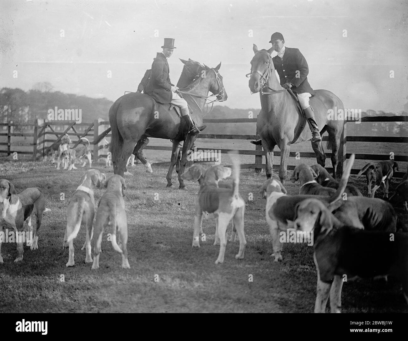 Duke of York at Belvoir Hunt meet at Croxton Park . 23 November 1921 Stock Photo