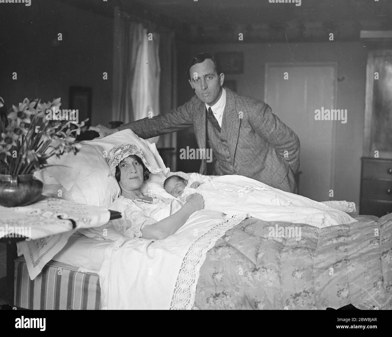 Dr Marie Stopes ' baby . A son was born to Mr and Mrs A V Roe on March 27th . Mrs Roe is better known as Dr Marie Stopes , whose work in connection with the birth control movement is well known . Mr and Mrs Roe ( Dr Marie Stopes ) with the baby . 17 April 1924 Stock Photo