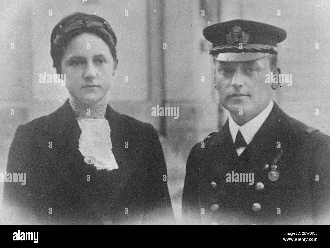 Only Royal Stewardess in the world The Archduchess Eleonore of Austria , the eldest daughter of the Ex Duke Karl Stephen , with her husband Lieutenant Alfonso Von Kloss . The Archduchess has signed on as a stewardess on the liner of which her husband is an officer  11 December 1922 Stock Photo