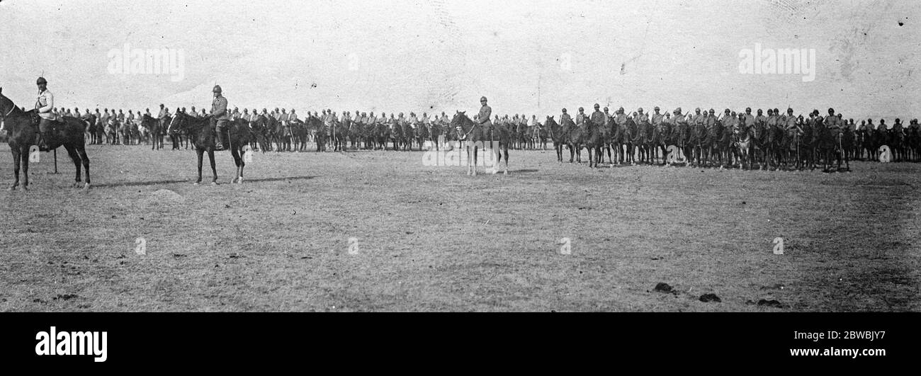 The 3rd Greek Cavalry regiment ready to move of 10 August 1920 Stock Photo