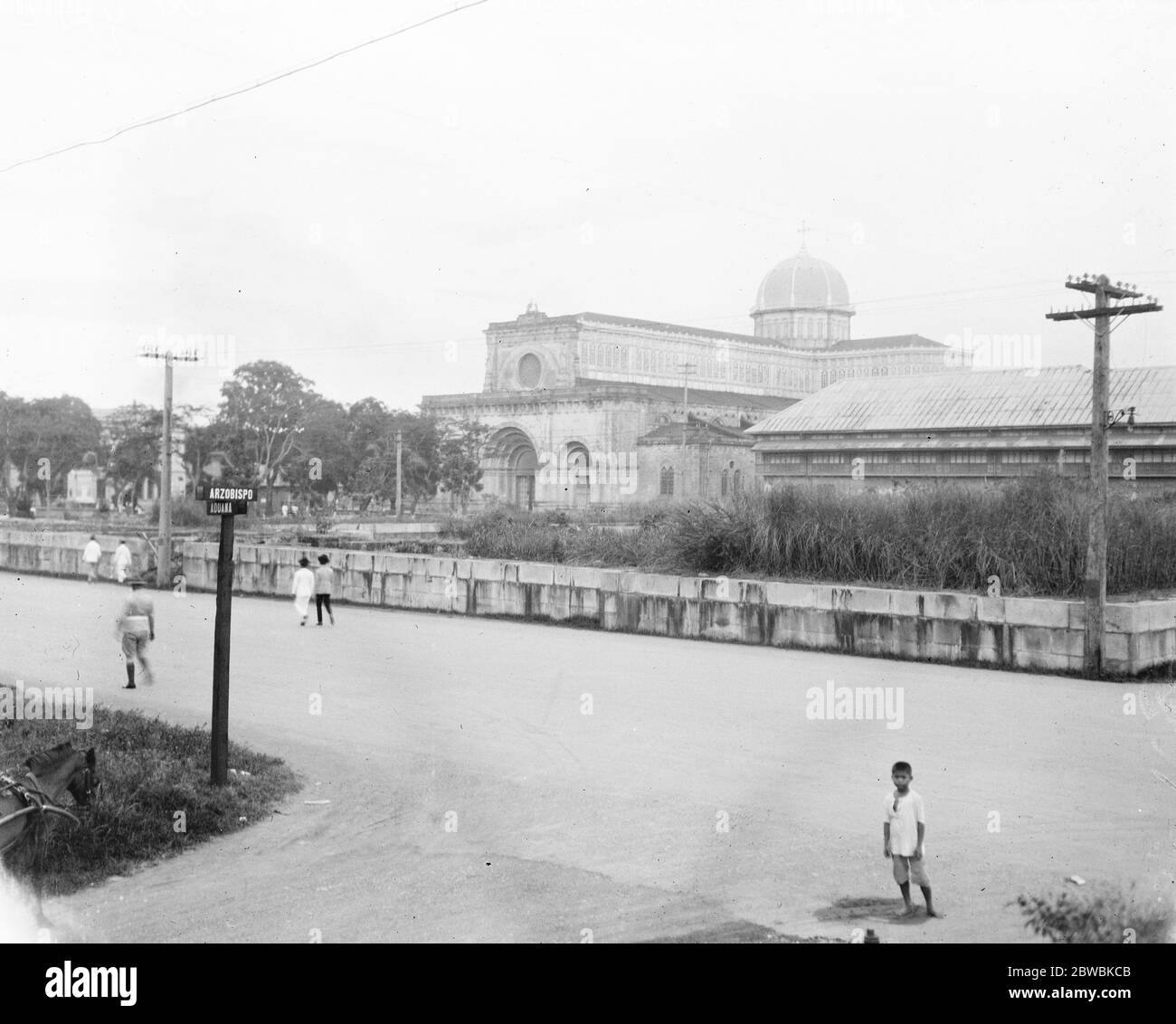 Manilla of the Philippines The Cathedral-Basilica of the Immaculate Conception   May 1922 Stock Photo