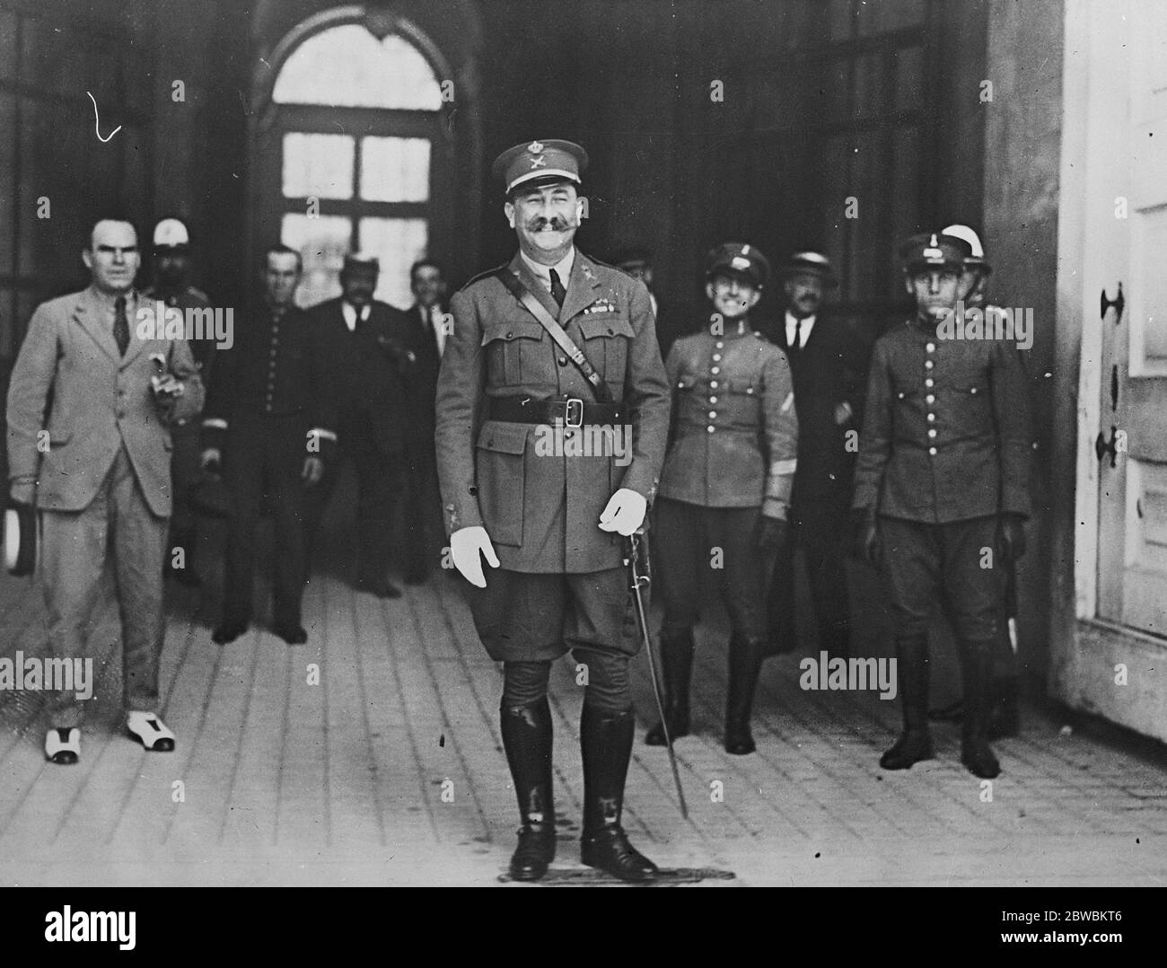 Reported Death sentence on Spanish Army Chief It is rumoured in Madrid that General Berenguer has been sentenced to death in connection with the disaster to the Spanish army at Anual , Morocco in 1921 as well as General Navarro , who was for a long time prisoner of the Moors and was finally ransomed 27 December 1923 Stock Photo