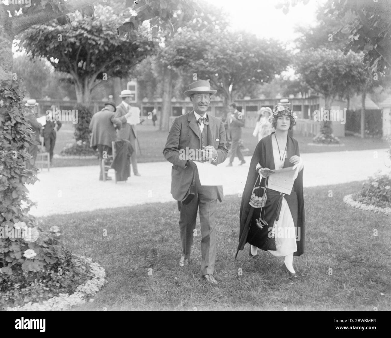 Well Known Society at Deauville Lord Carnarvon with his daughter Lady