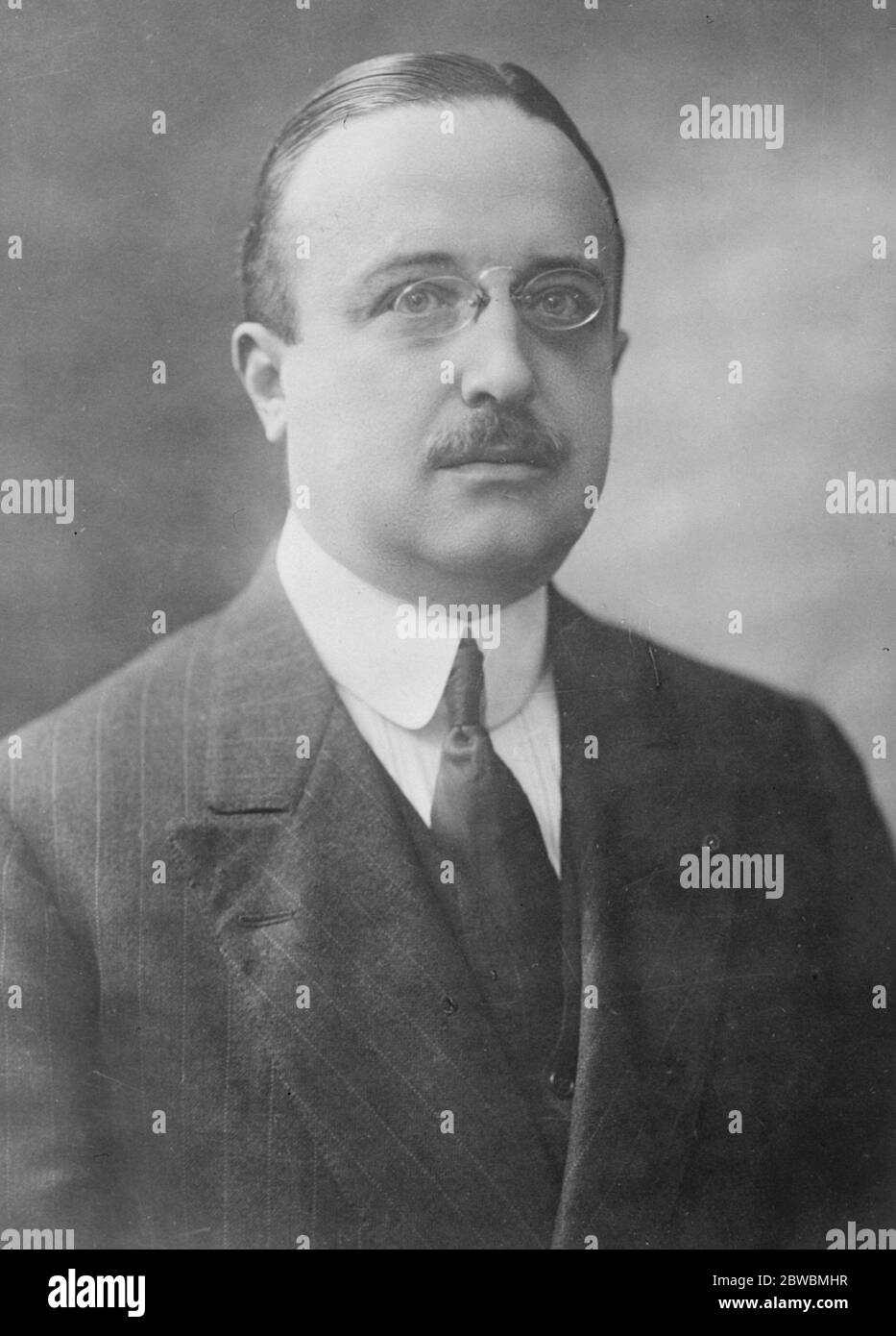Declines to Name British Minister Who Talked of War A new portrait of M Andre Tardieu . He declines to give the name of the British Cabinet Minister who talked of war  30 October 1922 Stock Photo