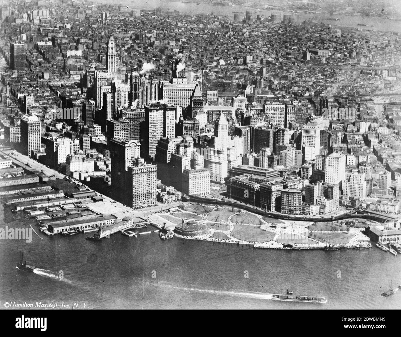 Prince of Wales visit to America Photo of New York 23 August 1924 Stock
