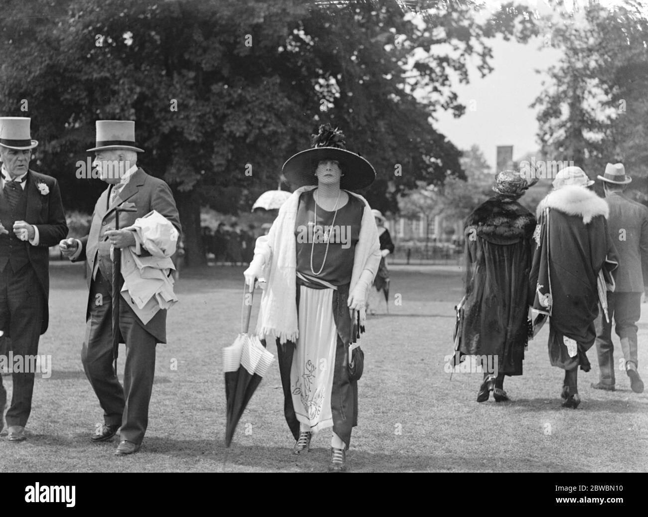 Polo at the Ranelagh Club , West London . Anglo - French Polo match for the Verdun Challenge Cup . Pictured are Sir Charles and Lady Walpole . 17 June 1922 Stock Photo