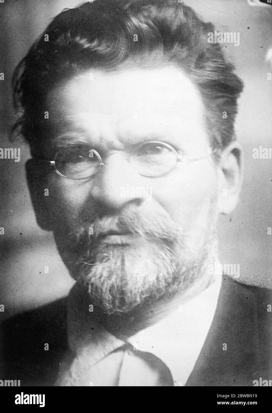 M Kalinin , President of Soviet Russia 25 February 1924 Stock Photo
