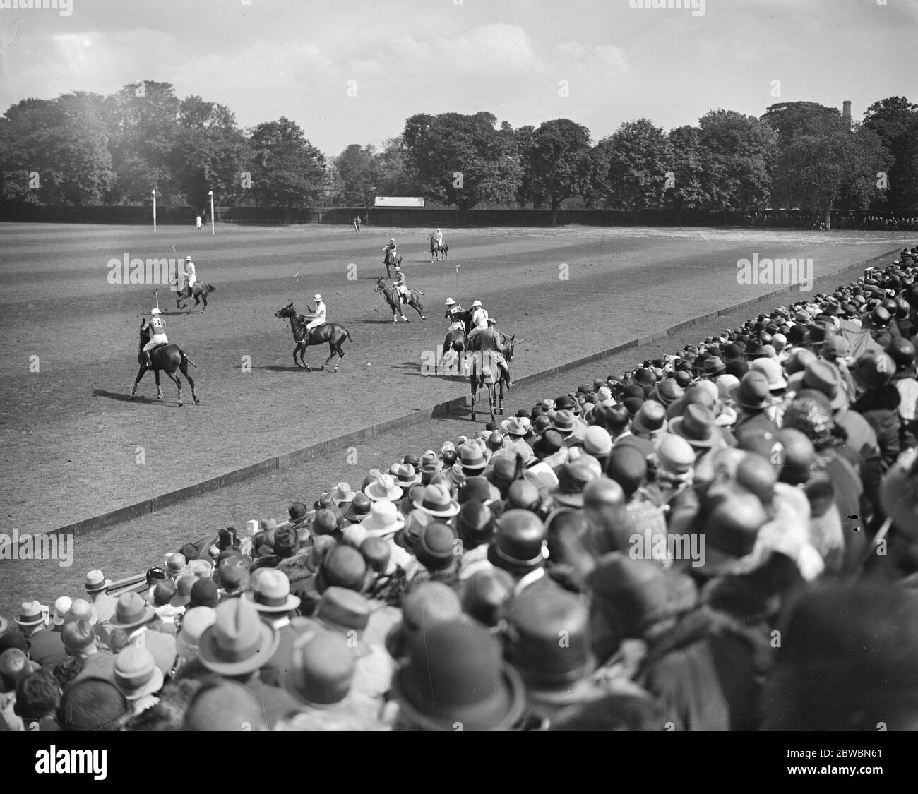 Polo at Hurlingham . An incident in the match . El Gordo versus Hurricanes . 30 June 1928 Stock Photo