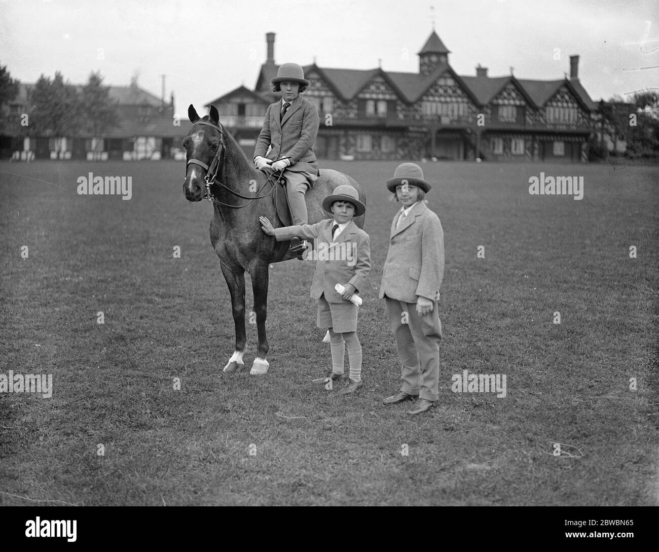 Ranelagh horse and pony show . Miss Rosalind Cubitt ( mounted