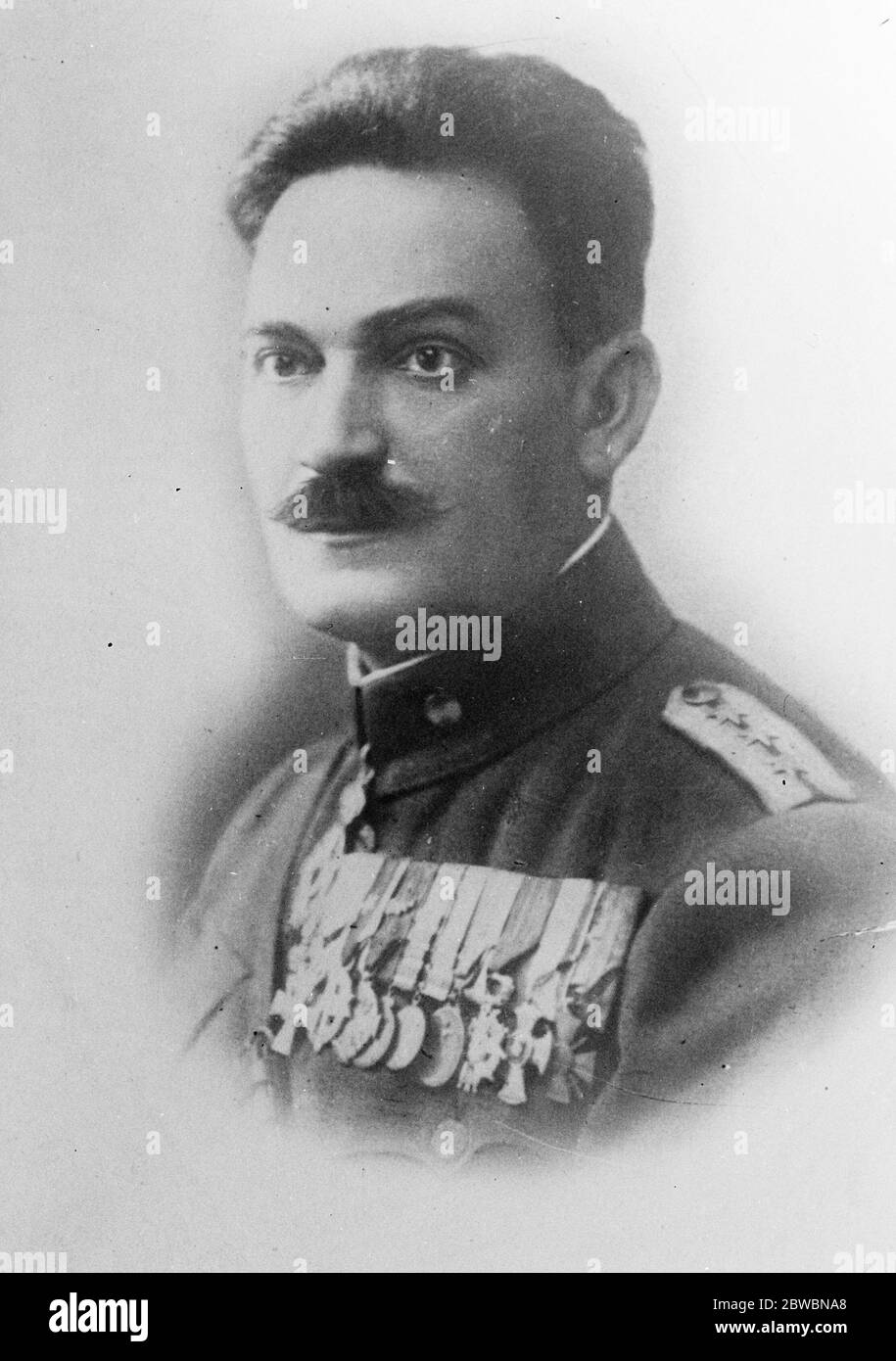 It is reported that the Greek reply to Italy 's demands is deemed to be unsatisfactory . Col Gonatas , the Greek Premier . 31 August 1923 Stock Photo