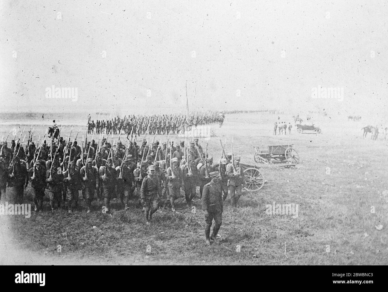 Greek troops marching to Brusea in Turkey 10 August 1920 Stock Photo