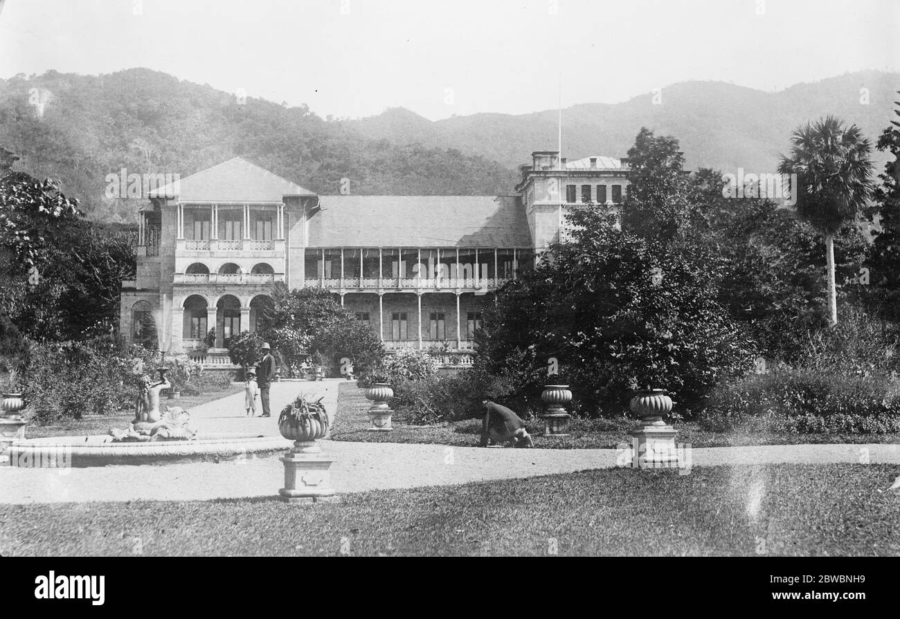 Trinidad , Goverment House 13 December 1919 Stock Photo