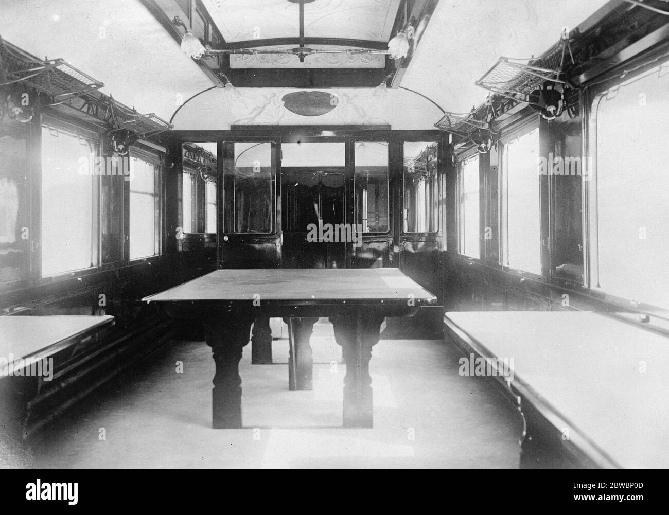 A Famous Carriage Railway carriage at the disposal of Marshal Foch during the War and which the Armistice was signed , installed at the invalides   30 April 1921 Stock Photo
