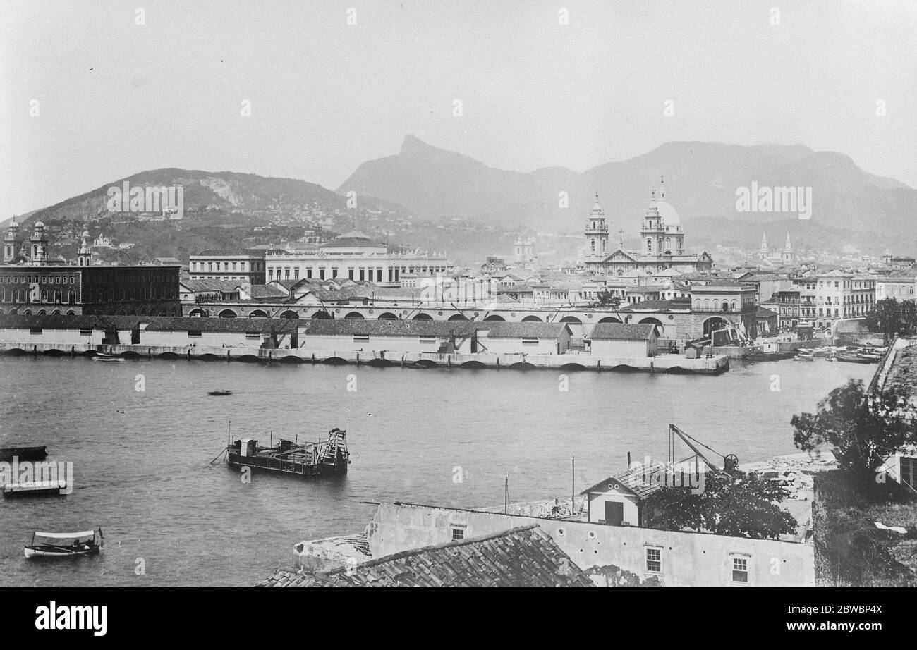 Scene of Brazil 's centenary celebrations . A view of Rio de Janeiro .  8 September 1922 Stock Photo