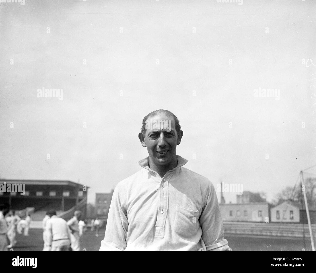 South African cricketers practice at the Kennington Oval , London Manfred John Susskind 26 April 1924 Stock Photo