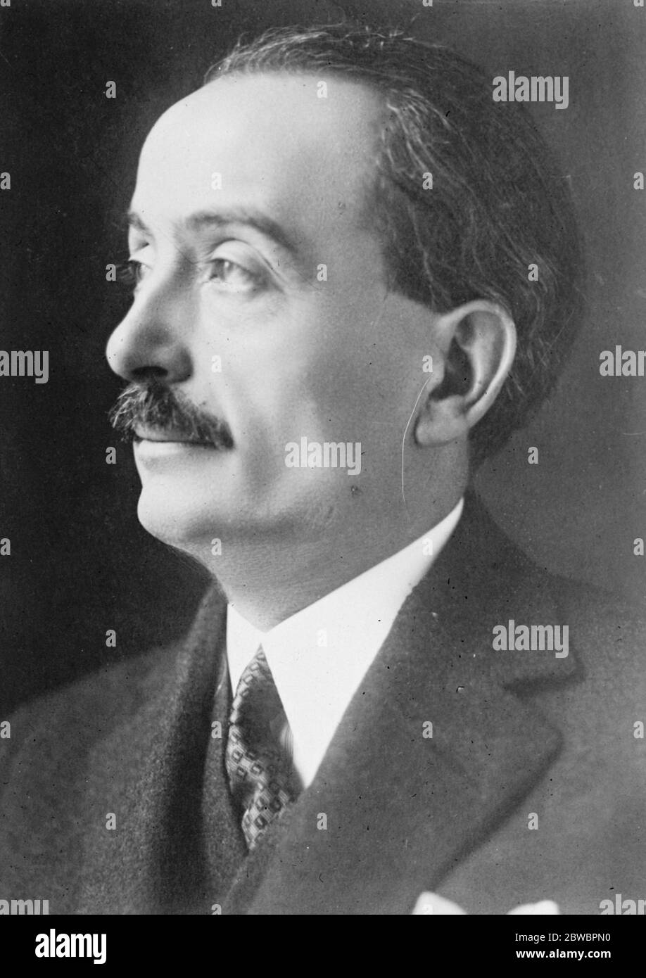 M Malvy , former French Minister of the Interior . 18 April 1925 Stock Photo