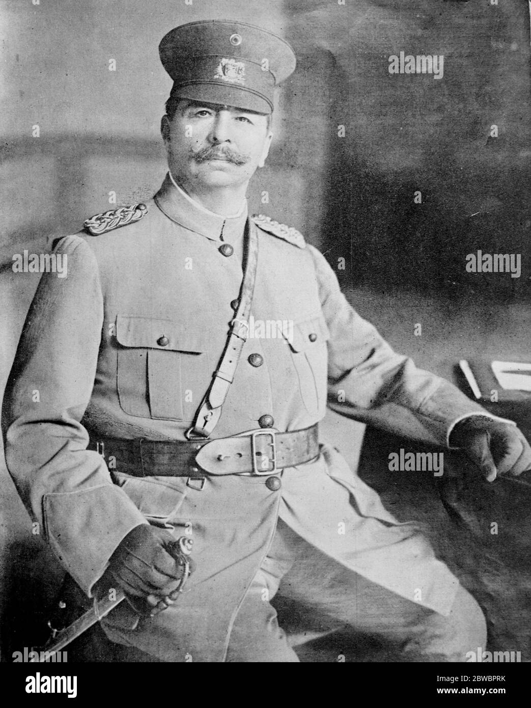 President Juan Vicente Gomez , man under whose able guidance Venezuela has emerged from financial chaos , and is now enjoying unparalled prosperity . 24 July 1925 Stock Photo