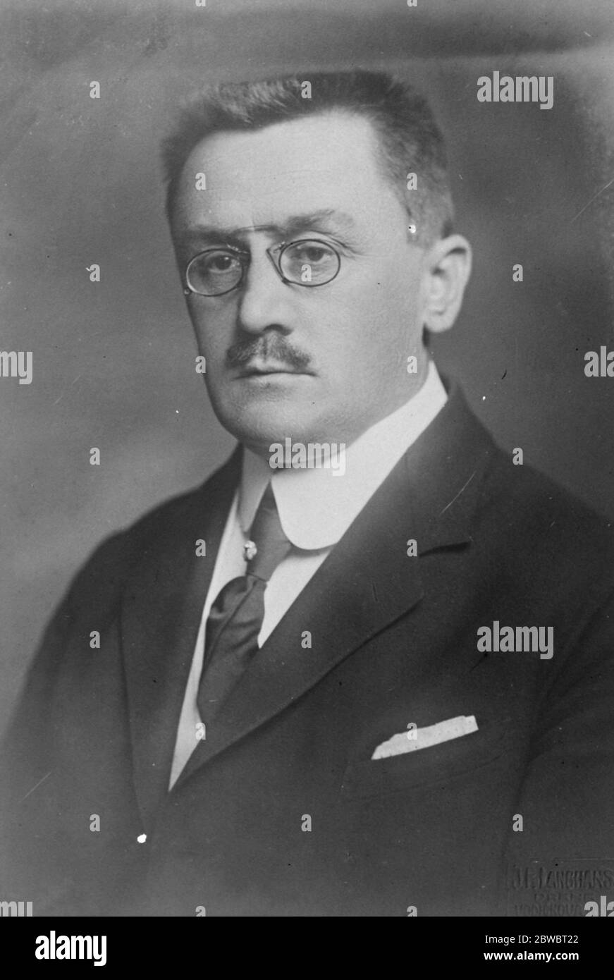 M Otakar Srdinko , Czecho Slovakian Minister of Public Instruction . 21 December 1925 Stock Photo