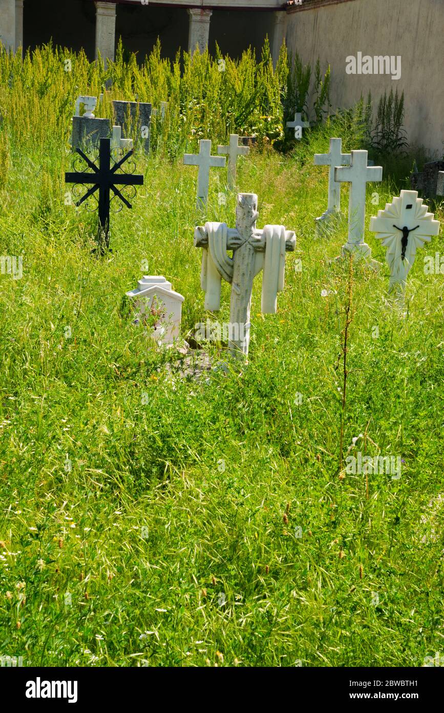 Abandoned graveyard. Stock Photo