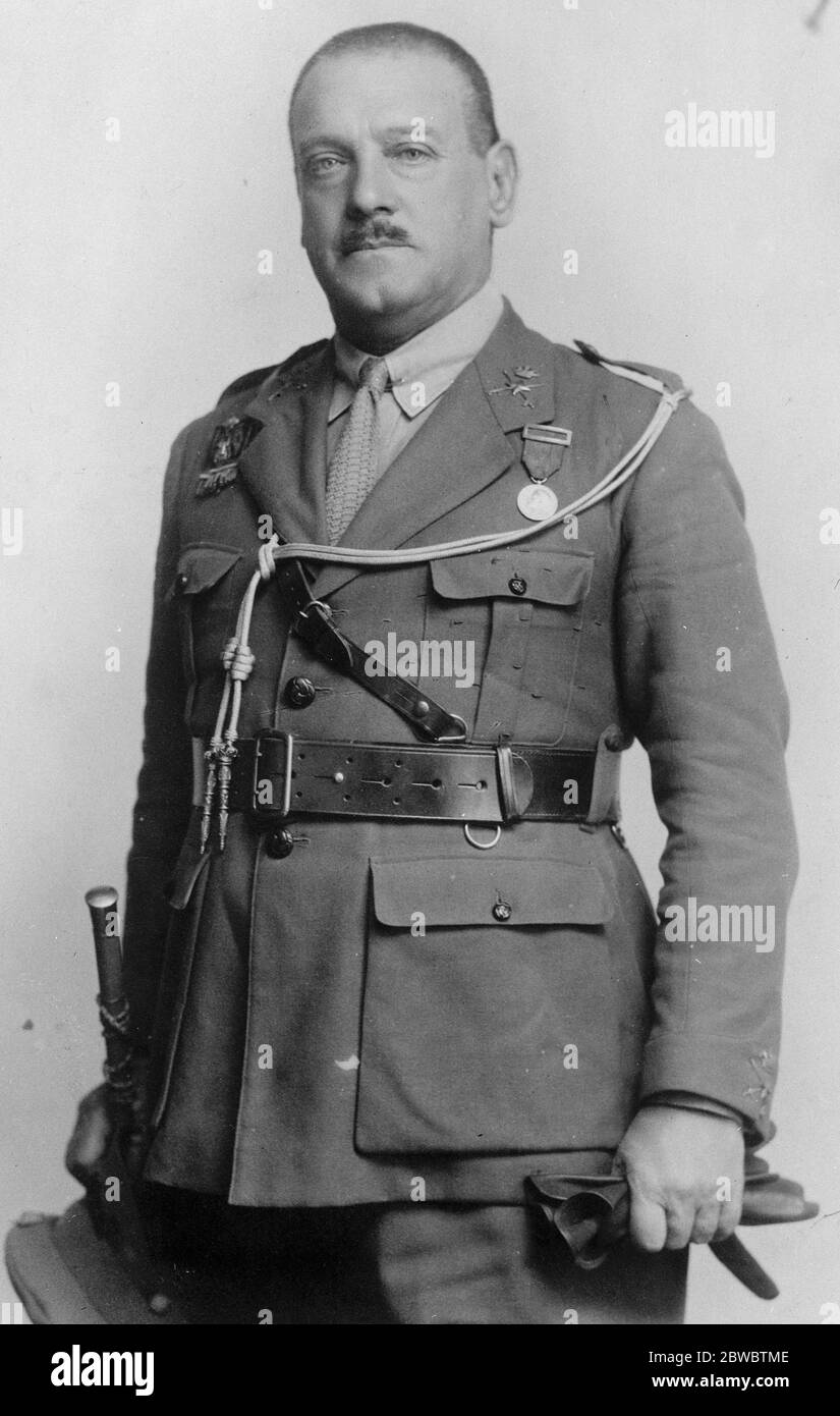 General Don Severiano Martinez Anido , who has been nominated by General Primo de Rivera as his chosen successor . 25 January 1927 Stock Photo