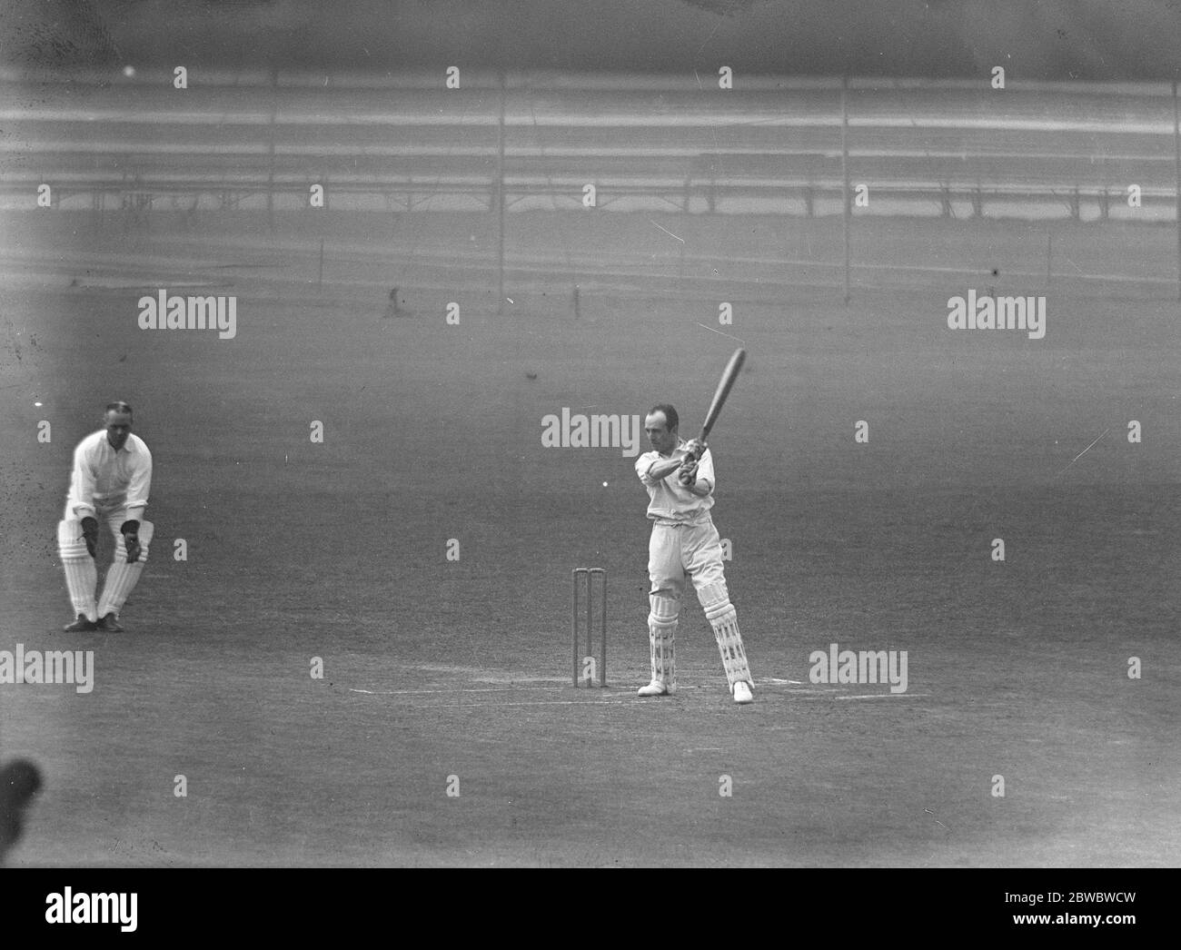 Cricket at the Oval , London House of Commons , North versus South Viscount Curzon ( south ) batting 14 June 1923 Stock Photo