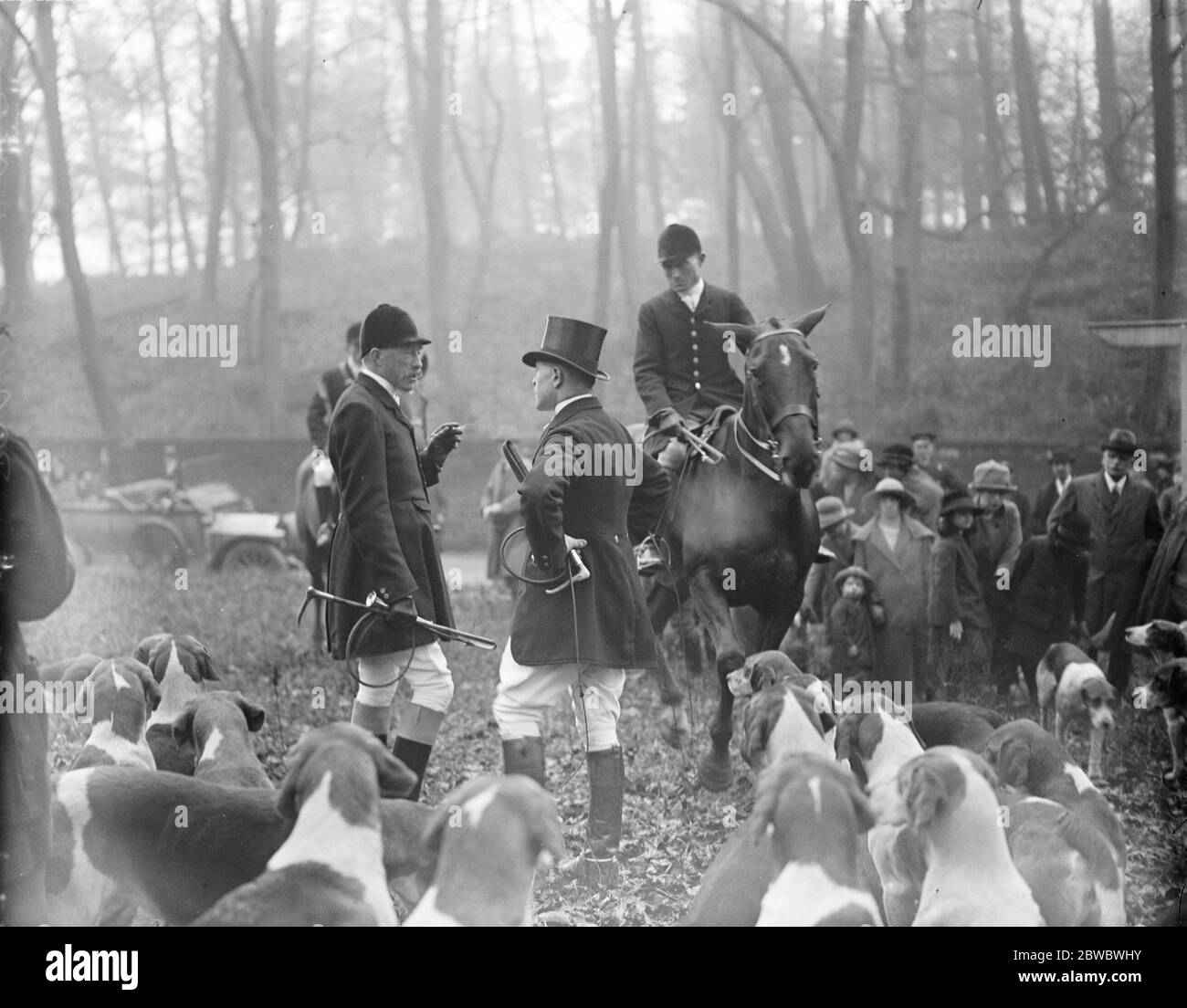 Viscount Lascelles out with his hounds Viscount Lascelles , the master at the meet of the Braham moor hunt at Plompton , near Knaresborough Viscount Lascelles is seen chatting to his brother , the HOn Edward Lascelles 29 November 1924 Stock Photo