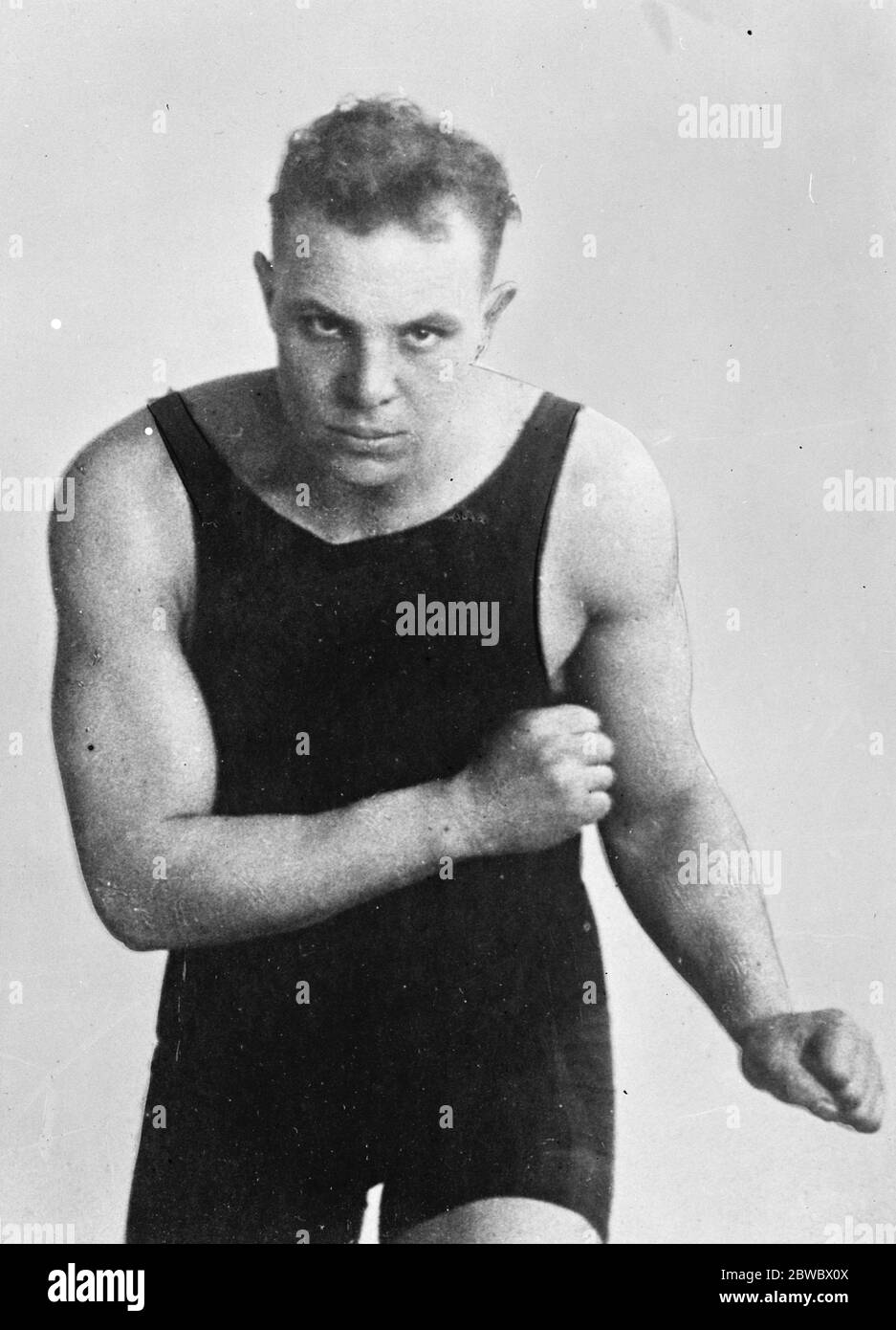 English boxer 's great task : three contests in one week . Phil Scot will attempt to create a record by meeting three other heavyweight boxers in a week . They are Jack Stanley , Tom Berry , and Gipsy Daniels . Jack Stanley . 21 August 1925 Stock Photo