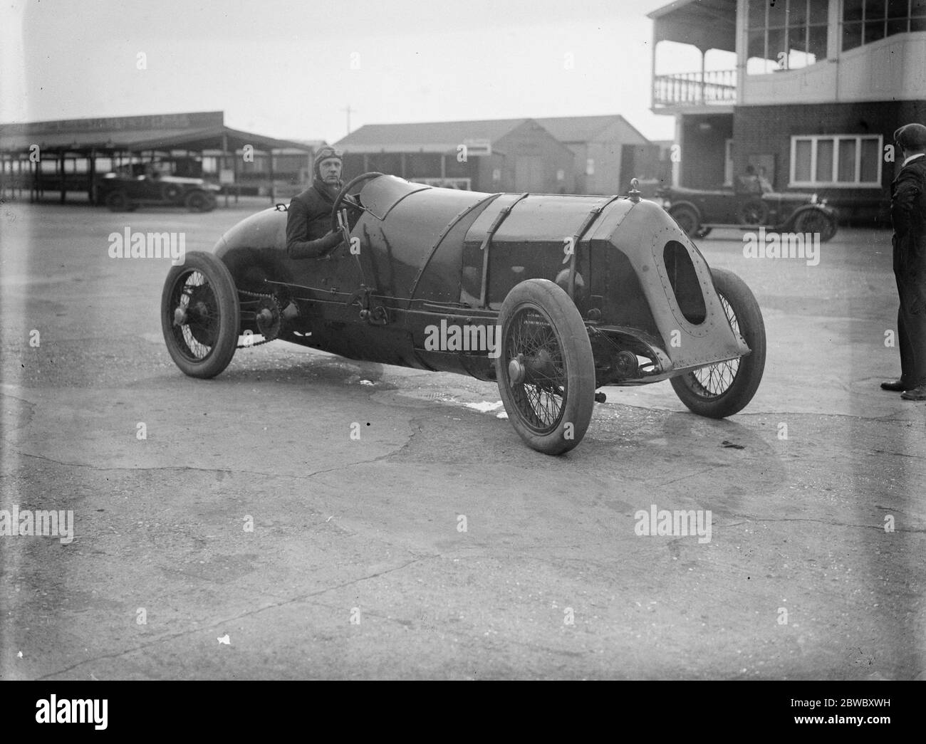 Mr C J Cobbat the wheel of Mr Ward ' s fiat ) competing in gold cup ) . 3 April 1926 Stock Photo