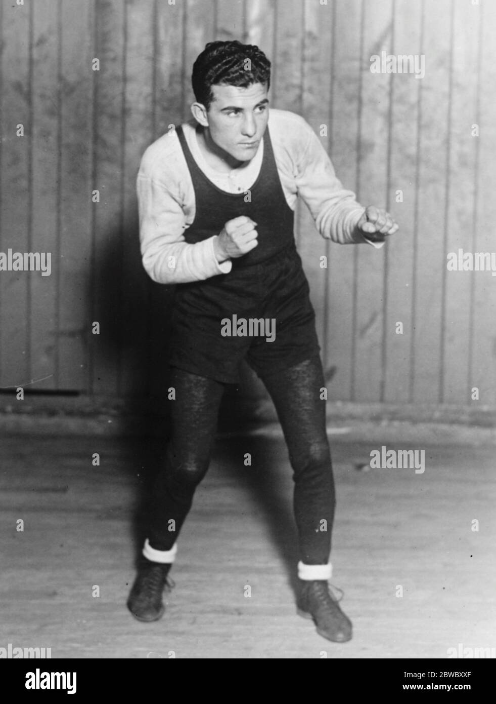 Fidel La Barba . Posed , sparring . 1927 Stock Photo