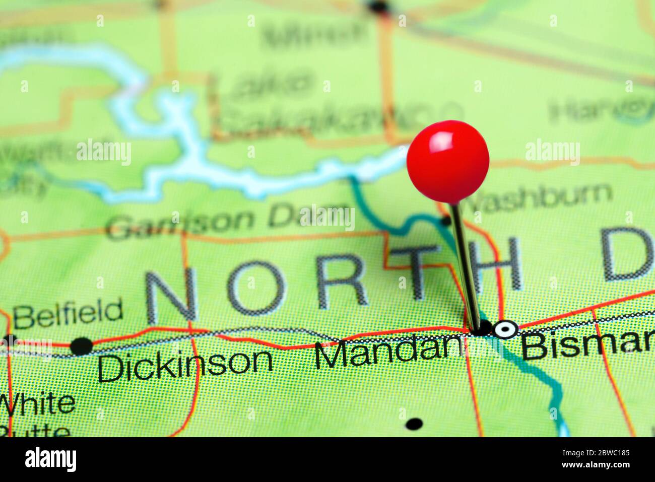 Map of mandan hires stock photography and images Alamy